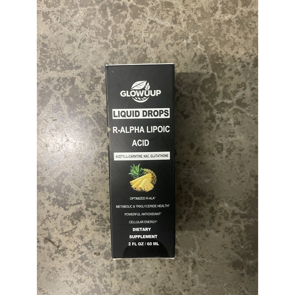 R Alpha Lipoic Acid 600mg Liquid Drops for Neuropathy Gluten Free Non GMO 2fl oz